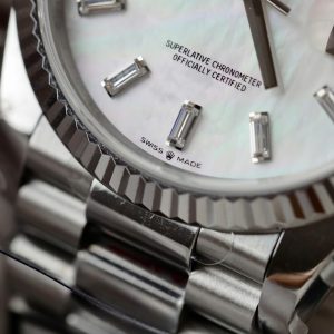 Đồng Hồ Rolex Day-Date 128236 Mặt MOP Chế Tác Trọng Lượng 158gram Nhà Máy QF 36mm (2)
