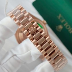 Đồng Hồ Rolex Day-Date Chế Tác Bọc Vàng Hồng Đính Kim Cương Tổng Hợp Xưởng GM 36mm (2)