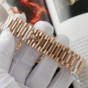 Đồng Hồ Rolex Day-Date Mặt Nham Thạch Chế Tác Bọc Vàng Thật Xưởng QF 40mm (2)