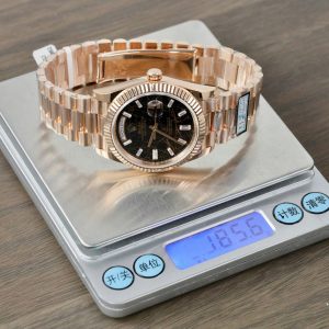 Đồng Hồ Rolex Day-Date Mặt Nham Thạch Chế Tác Bọc Vàng Thật Xưởng QF 40mm (2)