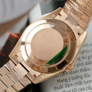 Đồng Hồ Rolex Day-Date Mặt Nham Thạch Chế Tác Bọc Vàng Thật Xưởng QF 40mm (2)