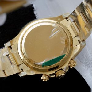 Đồng Hồ Rolex Daytona Mặt Thiên Thạch Chế Tác Bọc Vàng Thật + Đính Kim Cương Nhân Tạo Baguette 40mm (2)