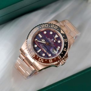 Đồng Hồ Rolex GMT-Master II 126715CHNR Replica 11 Mạ Vàng Hồng Mặt Đá Mắt Hổ 40mm (2)