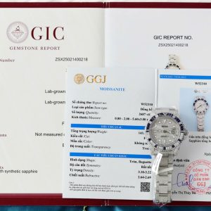 Đồng Hồ Rolex GMT-Master II Replica 11 Đính Sapphire Và Kim Cương Moissanite 40mm (2)