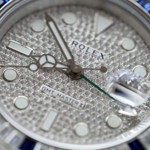 Đồng Hồ Rolex GMT-Master II Replica 11 Đính Sapphire Và Kim Cương Moissanite 40mm (2)