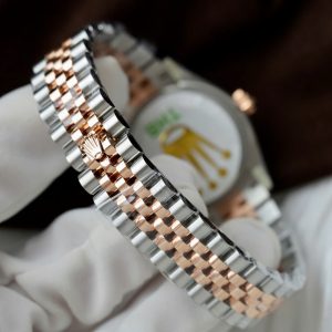 Đồng Hồ Rolex Nữ DateJust Replica 1 1 Mặt Hồng Cọc Số La Mã Nhà Máy THB 31mm (2)