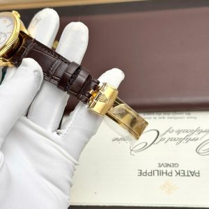 Đồng Hồ Rolex Perpetual 1908 Clone 11 Mạ Vàng Mặt Trắng 39mm (2)