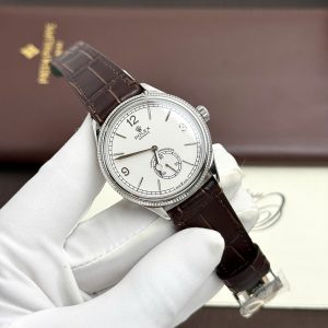 Đồng Hồ Rolex Perpetual 1908 Fake 11 Mặt Trắng Dây Da 39mm (2)
