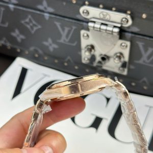 Đồng Hồ Vacheron Constantin Overseas 4500V Replica 11 Mạ Vàng Hồng Mặt Trắng 41mm (2)