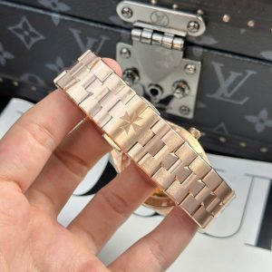Đồng Hồ Vacheron Constantin Overseas 4500V Replica 11 Mạ Vàng Hồng Mặt Trắng 41mm (2)