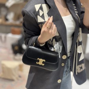 Túi Like Auth Celine Teen Lola Da Bê Màu Đen 22x11x5cm (2)