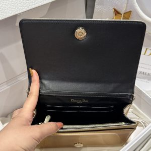Túi Xách Dior Woc Màu Vàng Ánh Kim Siêu Cấp 19cm (2)