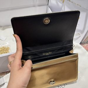 Túi Xách Dior Woc Màu Vàng Ánh Kim Siêu Cấp 19cm (2)