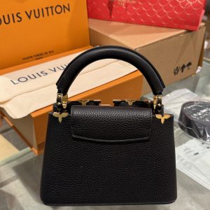Túi Xách Louis Vuitton LV Capucines Mini Màu Đen Like Auth 21x14x8cm (2)