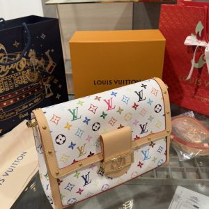 Túi Xách Louis Vuitton LV Dauphine Soft GM Siêu Cấp Hoạ Tiết Monogram 28x20x11cm (2)