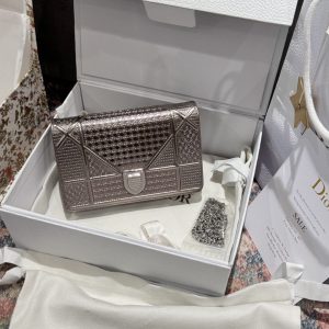 Túi Xách Nữ Dior Woc Màu Bạc Siêu Cấp 19cm (2)