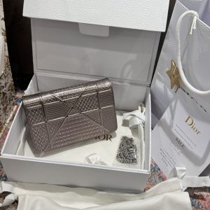 Túi Xách Nữ Dior Woc Màu Bạc Siêu Cấp 19cm (2)