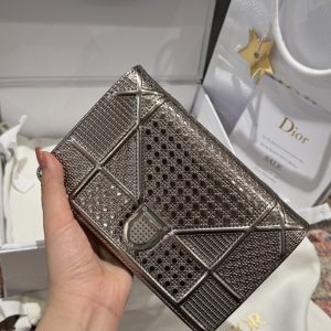 Túi Xách Nữ Dior Woc Màu Bạc Siêu Cấp 19cm (2)