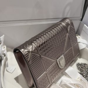 Túi Xách Nữ Dior Woc Màu Bạc Siêu Cấp 19cm (2)