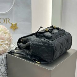 Balo Nữ Dior Caro Like Auth Chất Da Bê Màu Đen 23x26.7x12 (2)
