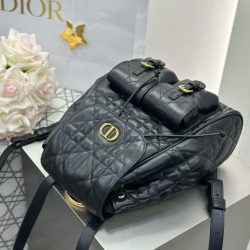 Balo Nữ Dior Caro Like Auth Chất Da Bê Màu Đen 23x26.7x12 (2)