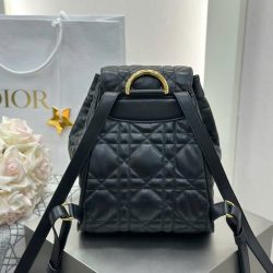 Balo Nữ Dior Caro Like Auth Chất Da Bê Màu Đen 23x26.7x12 (2)
