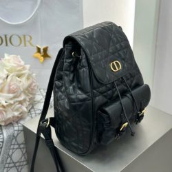 Balo Nữ Dior Caro Like Auth Chất Da Bê Màu Đen 23x26.7x12 (2)