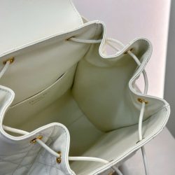 Balo Nữ Dior Caro Siêu Cấp Chất Da Bê Màu Trắng 23×26.7×12 (2)