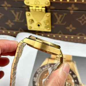 Đồng Hồ Audemars Piguet Chế Tác Royal Oak Chronograph Frosted Gold 26240 Mặt Vàng Xưởng APS 41mm (2)