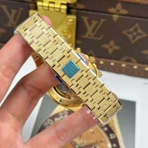 Đồng Hồ Audemars Piguet Chế Tác Royal Oak Chronograph Frosted Gold 26240 Mặt Vàng Xưởng APS 41mm (2)