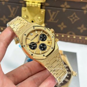Đồng Hồ Audemars Piguet Chế Tác Royal Oak Chronograph Frosted Gold 26240 Mặt Vàng Xưởng APS 41mm (2)