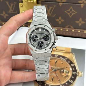 Đồng Hồ Audemars Piguet Rep 11 Royal Oak Chronograph Frosted Gold 26240 Mặt Xám APS Factory 41mm (2)