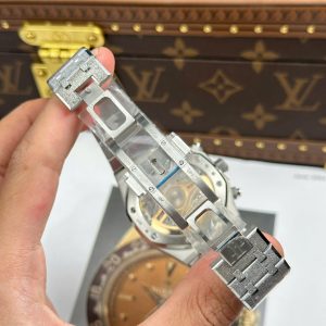 Đồng Hồ Audemars Piguet Rep 11 Royal Oak Chronograph Frosted Gold 26240 Mặt Xám APS Factory 41mm (2)