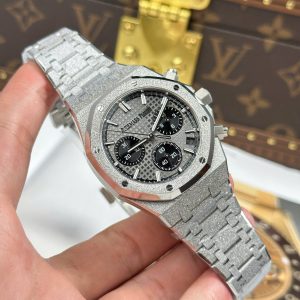 Đồng Hồ Audemars Piguet Rep 11 Royal Oak Chronograph Frosted Gold 26240 Mặt Xám APS Factory 41mm (2)