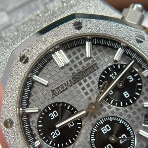 Đồng Hồ Audemars Piguet Rep 11 Royal Oak Chronograph Frosted Gold 26240 Mặt Xám APS Factory 41mm (2)
