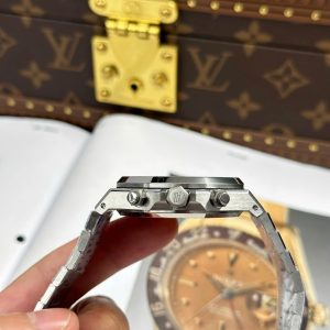 Đồng Hồ Audemars Piguet Rep 11 Royal Oak Chronograph Frosted Gold 26240 Mặt Xanh Blue APS 41mm (2)