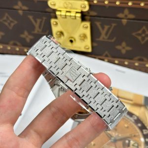 Đồng Hồ Audemars Piguet Rep 11 Royal Oak Chronograph Frosted Gold 26240 Mặt Xanh Blue APS 41mm (2)