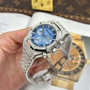 Đồng Hồ Audemars Piguet Rep 11 Royal Oak Chronograph Frosted Gold 26240 Mặt Xanh Blue APS 41mm (2)