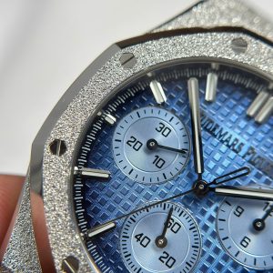 Đồng Hồ Audemars Piguet Rep 11 Royal Oak Chronograph Frosted Gold 26240 Mặt Xanh Blue APS 41mm (2)