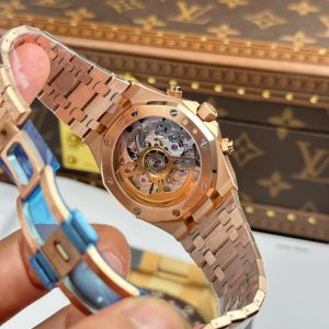 Đồng Hồ Audemars Piguet Replica 11 Royal Oak Chronograph Frosted Gold 26240 Mặt Xanh Blue Xưởng APS 41mm (2)