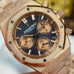Đồng Hồ Audemars Piguet Replica 11 Royal Oak Chronograph Frosted Gold 26240 Mặt Xanh Blue Xưởng APS 41mm (2)