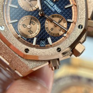 Đồng Hồ Audemars Piguet Replica 11 Royal Oak Chronograph Frosted Gold 26240 Mặt Xanh Blue Xưởng APS 41mm (2)
