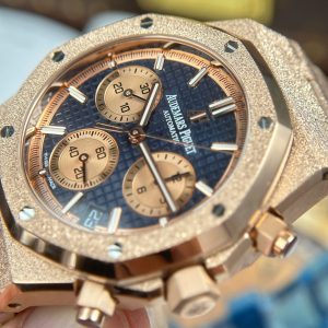 Đồng Hồ Audemars Piguet Replica 11 Royal Oak Chronograph Frosted Gold 26240 Mặt Xanh Blue Xưởng APS 41mm (2)