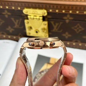 Đồng Hồ Audemars Piguet Replica 11 Royal Oak Chronograph Frosted Gold 26240 Mặt Xanh Blue Xưởng APS 41mm (2)