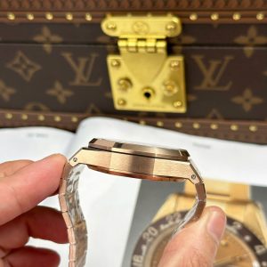 Đồng Hồ Audemars Piguet Royal Oak 26240 Replica 11 Mạ Vàng Hồng Mặt Trắng Xưởng APS 41mm (2)