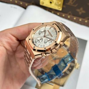 Đồng Hồ Audemars Piguet Royal Oak 26240 Replica 11 Mạ Vàng Hồng Mặt Trắng Xưởng APS 41mm (2)