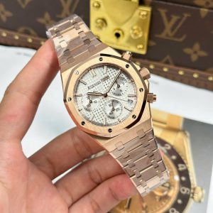Đồng Hồ Audemars Piguet Royal Oak 26240 Replica 11 Mạ Vàng Hồng Mặt Trắng Xưởng APS 41mm (2)