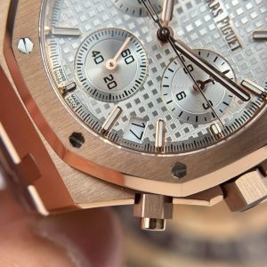 Đồng Hồ Audemars Piguet Royal Oak 26240 Replica 11 Mạ Vàng Hồng Mặt Trắng Xưởng APS 41mm (2)