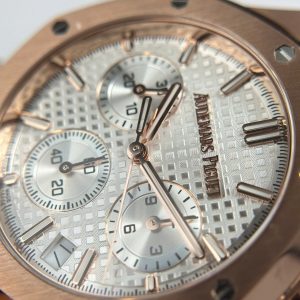 Đồng Hồ Audemars Piguet Royal Oak 26240 Replica 11 Mạ Vàng Hồng Mặt Trắng Xưởng APS 41mm (2)