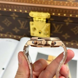 Đồng Hồ Audemars Piguet Royal Oak 26240 Replica 11 Mạ Vàng Hồng Mặt Trắng Xưởng APS 41mm (2)